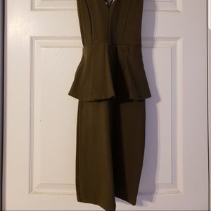Green dress peplum
